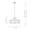 Etheridge 3 - Light Grecian Bronze Drum Pendant