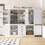 Armoire de cuisine autoportante avec tiroirs, tablettes de porte et tablettes réglables-132483461