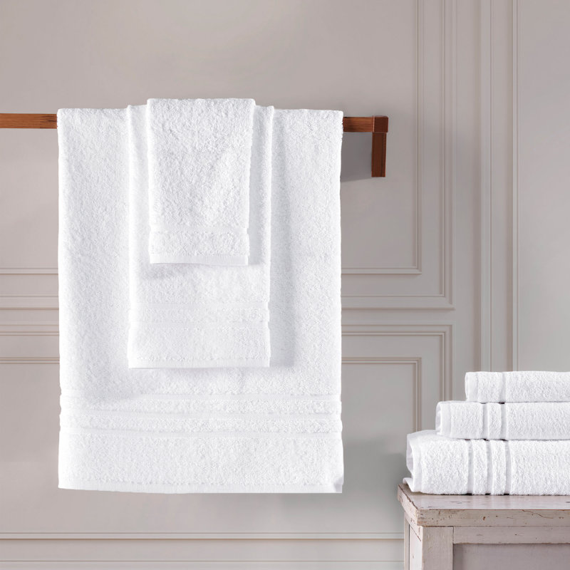 Ensemble de serviettes de bain pour salle de bain Biskoupky, Blanc