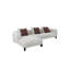 Canapé modulaire en tweed marron et beige Mardi avec 3 coussins Mardi