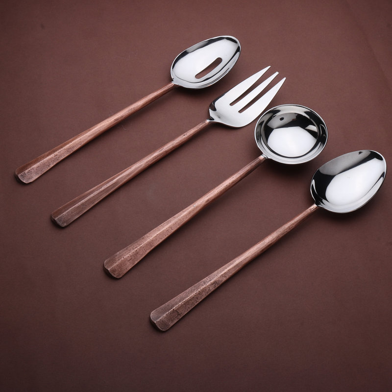 Ahrianna 4 Piece Stainless Steel Hostess Set