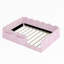 Lit double tapissier sur pied