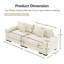 Coussin modulaire surdimensionné de 92 po avec accoudoirs extra larges en velours côtelé modulaire Cloud-133672732