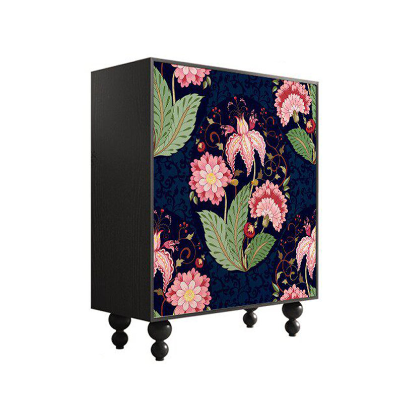 35.4'' Solid Wood Console Table, Black