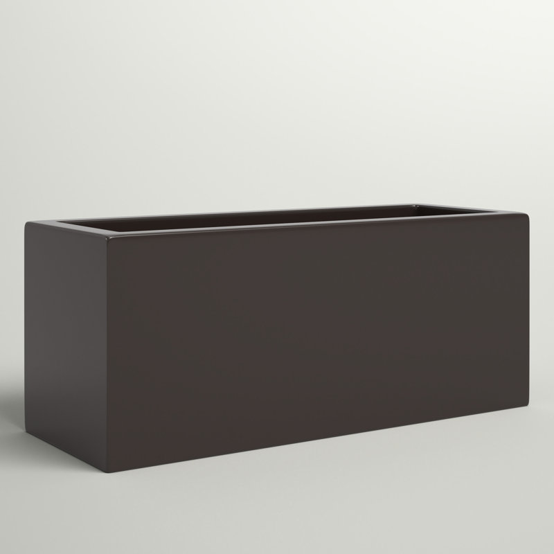 Bac à fleurs rectangulaire Cogburn Belmont, H 20 po x l 48 po x P 18 po, Brun