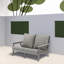 Canapé de patio durable avec tissu en oléfine résistant aux rayons UV et quincaillerie en acier inoxydable pour une utilisation extérieure toute l'année