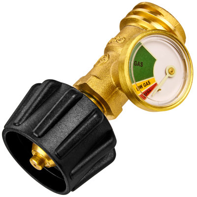 Flame King Propane Tank Gauge Gas Level Indicator Gas Pressure Meter Color Coded, Glows in the Dark