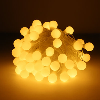 Ensemble de 2 ampoules à DEL 100 lumières avec connecteur - 32 pi blanc chaud