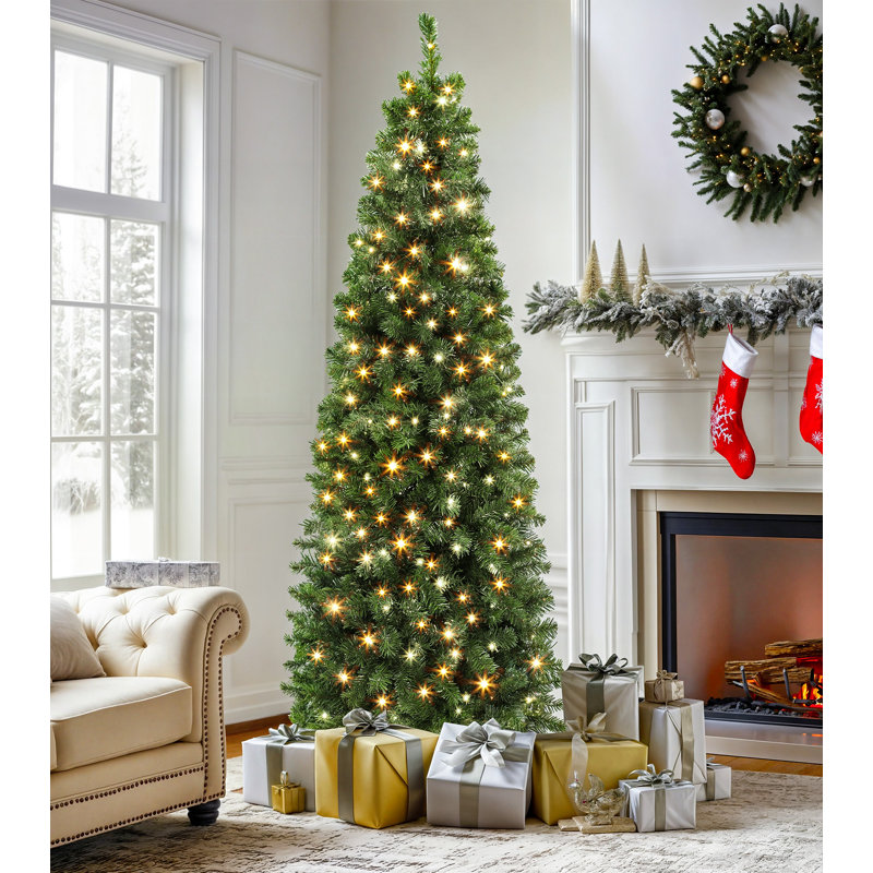 6ft Green Lighted Artificial Fir Christmas Tree