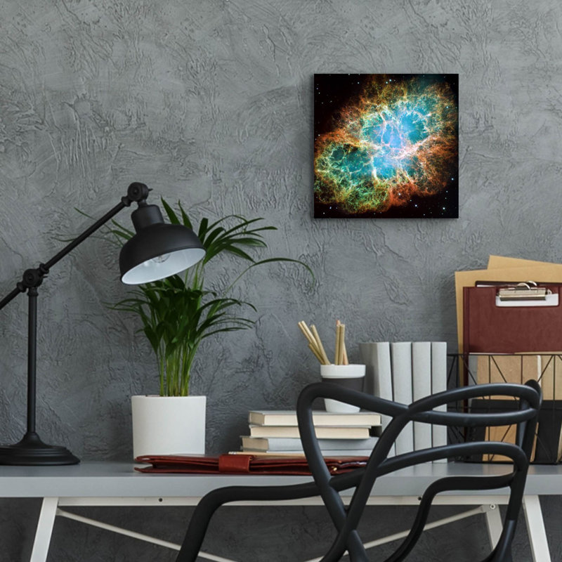  «Crab Nebula Supernova», art mural en verre télescopique Hubble de la NASA, 12 po x 12 po