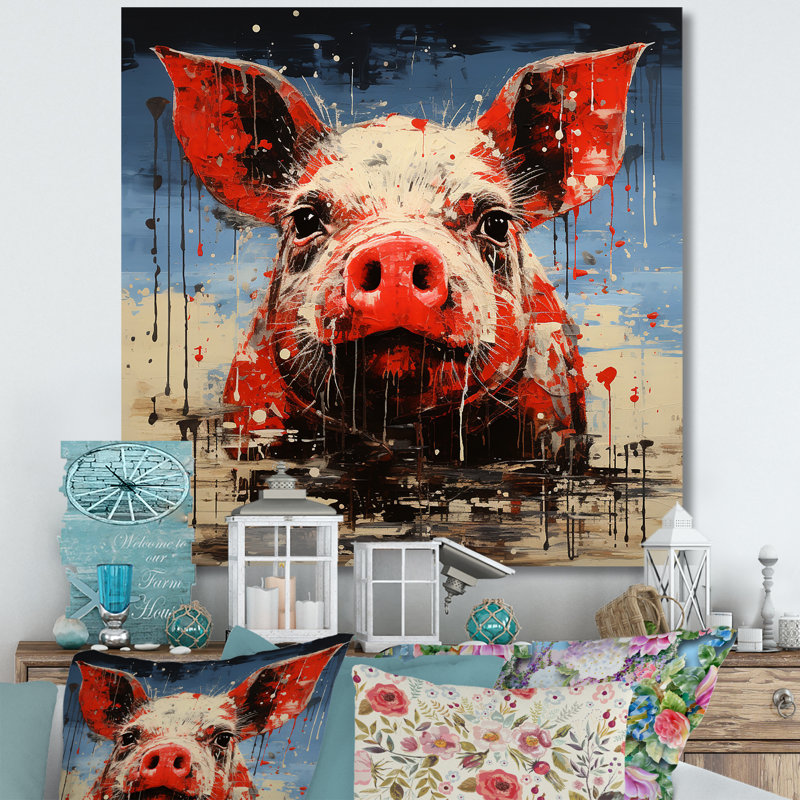 Flamant rose, reproductions sur toile de cochon, Toile tendue, H 24 po x l 24 po