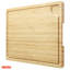 Wooden Cutting Board for Kitchen, Extra Large Bamboo Cutting Board, Reversible Butcher Block Cutting Board with Juice Groove and Handles, Chopping Board for Meat, Vegetables, Fruit