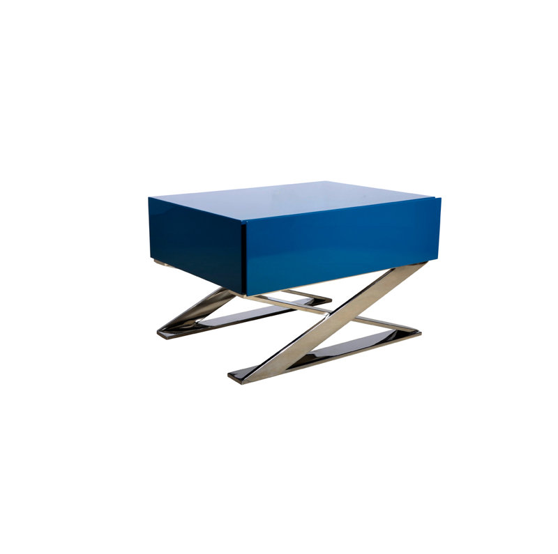 Saderia 20'' W Metal Nightstand