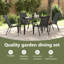  5 Piece Garden Dining Set Grey PVC-coated polyester And Steel-2070883603