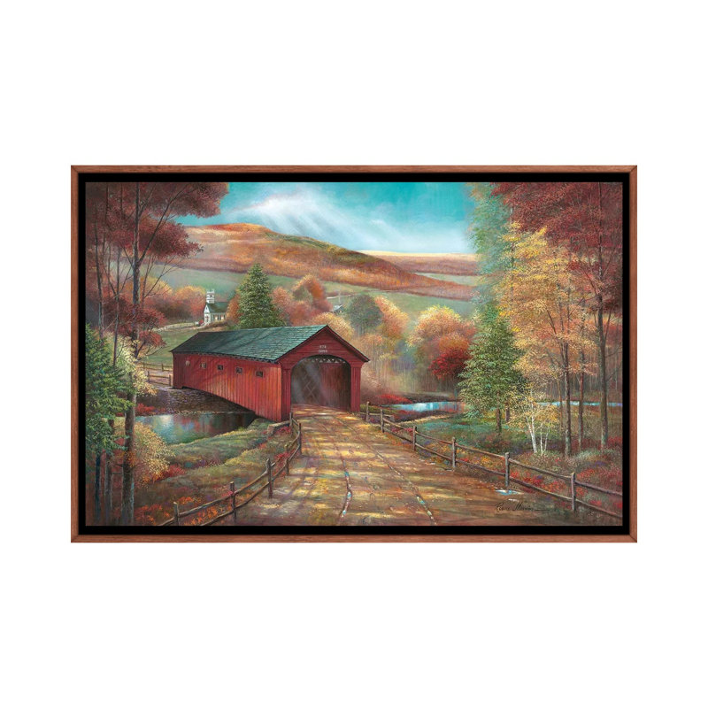 West Arlington Bridge, Classic Wood Framed, No Matte, 26'' H x 40'' W x 1.5'' D