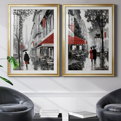 " Rainy Paris I " 2 - Pieces