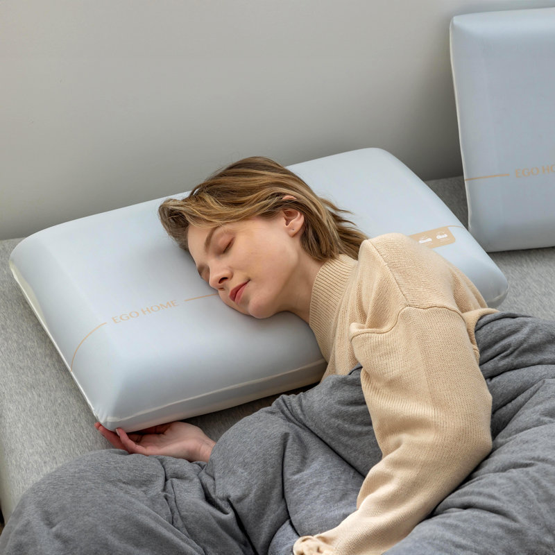 EGOHOME 4" Medium Zoned Comfort Memory Foam Support Pillow, 1