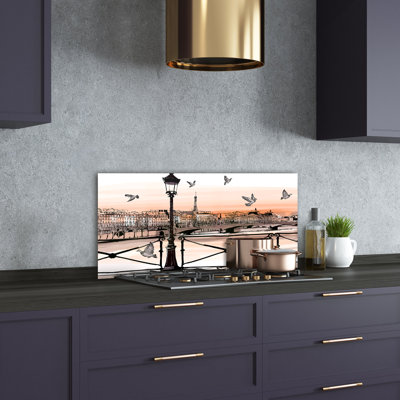 Akinobu Orange - Twilight In Paris - No Frame Print on Glass
