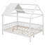 Lit en bois avec clôture-458750017