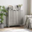 Buffet gris, armoire autoportante avec portes cannelées, armoire de rangement en bois pour le salon