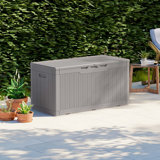 100 Gallons Water Resistant Resin Lockable Deck Box