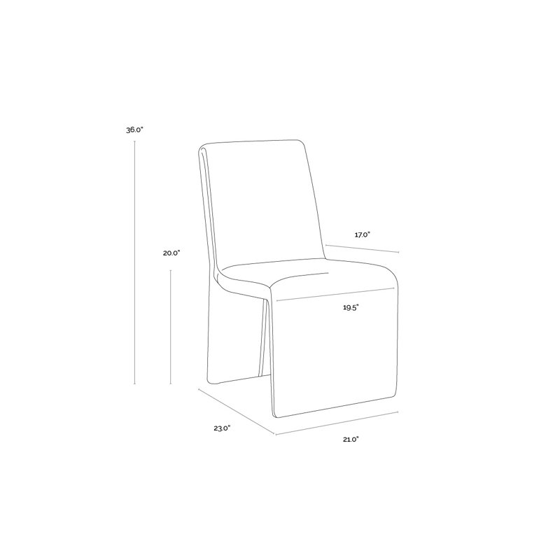 Cascata Upholstered Dining Chair, Black
