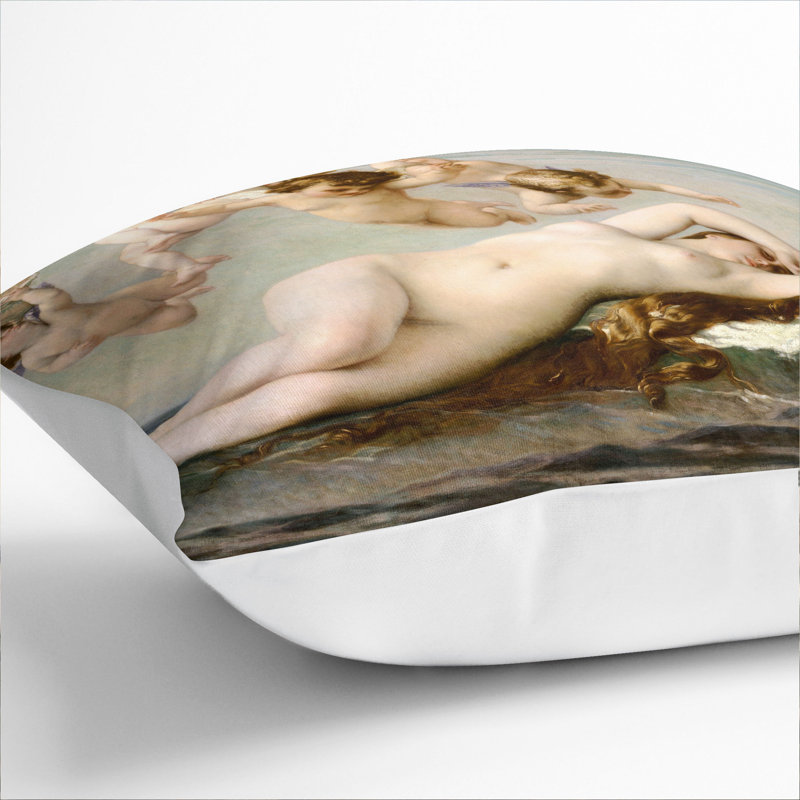 The Birth of Venus Vol.1 Scatter Cushion, White, 40cm H x 40cm W x 15cm D