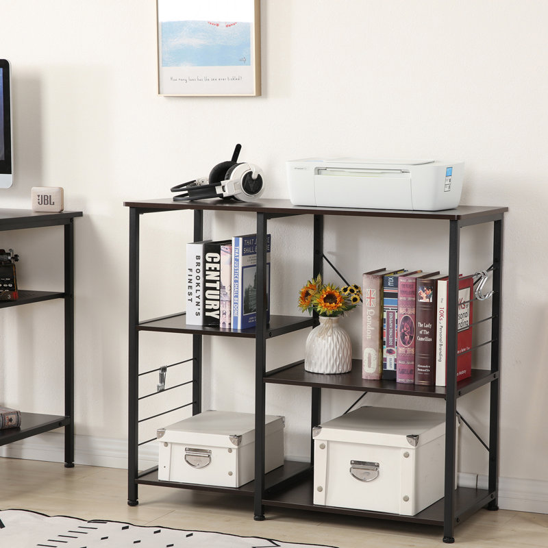 35.43'' Steel Standard Baker's Rack with Microwave Compatibility, Black