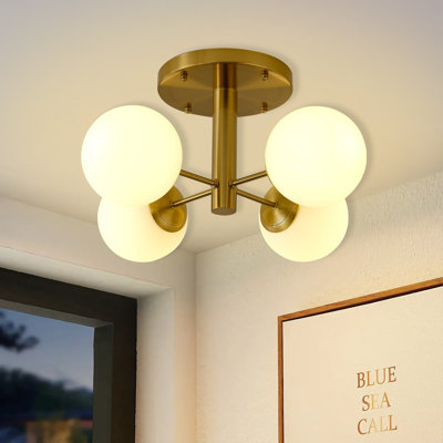 4-light Sputnik Semi Flush Mount
