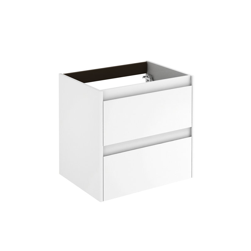 Base de meuble-lavabo simple mural 23,4 po Ambra seulement, Blanc mat