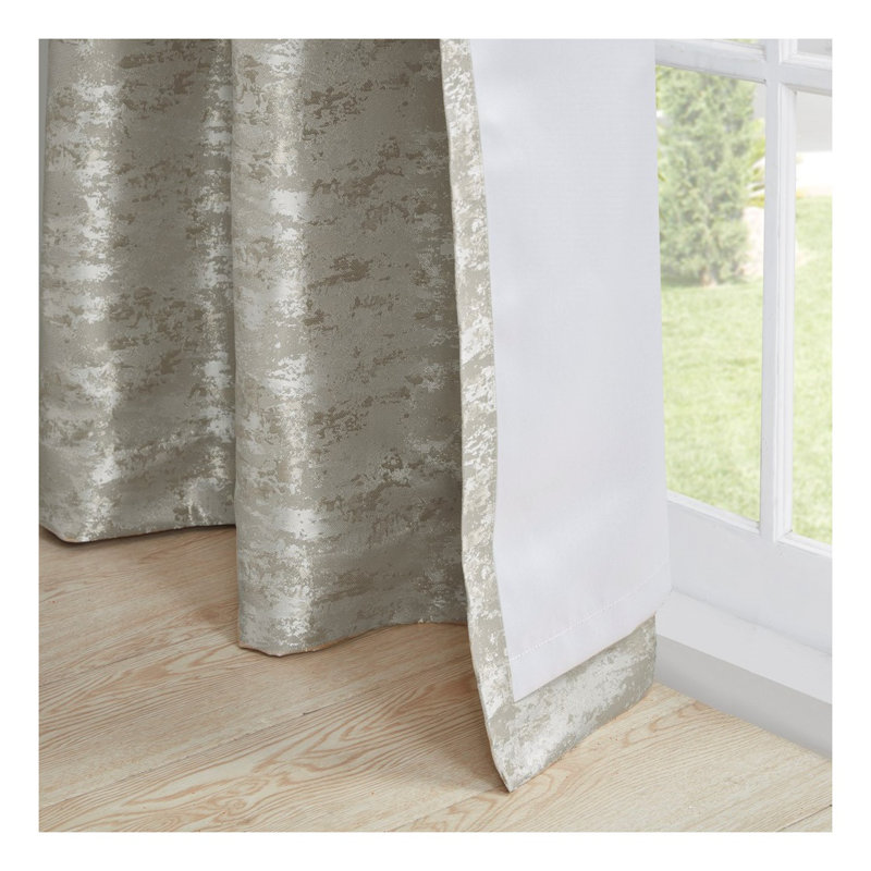 Panneau de rideau occultant avec passe-tringle Jacquard, 95" H x 50" L x 0.13" W