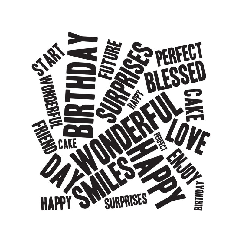 Text & Numbers Wall Decal