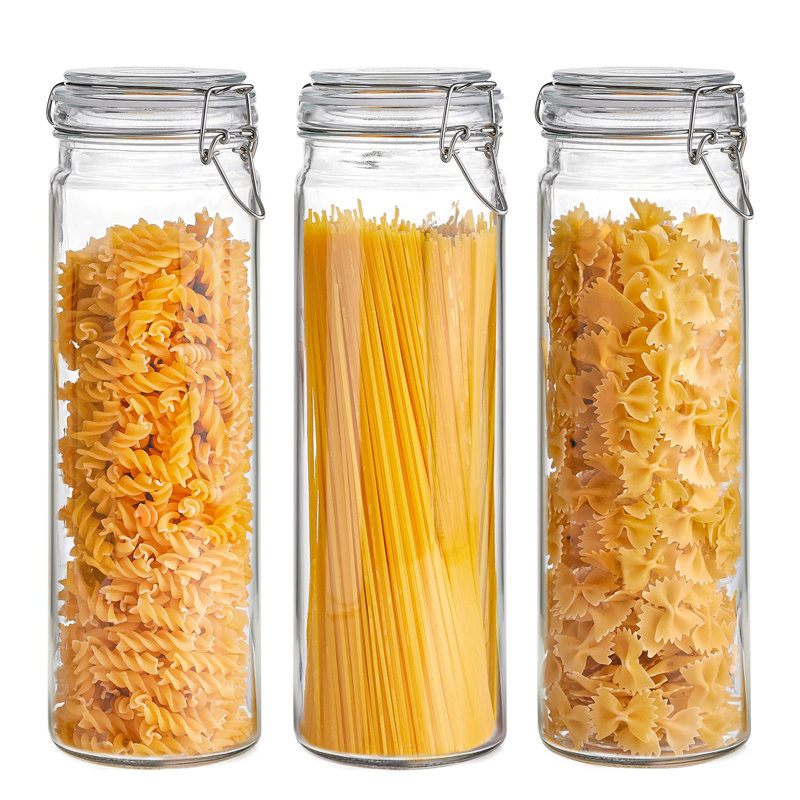 Ensemble de 3 bocaux en verre avec couvercle hermétique, 32 oz, Contenant alimentaire