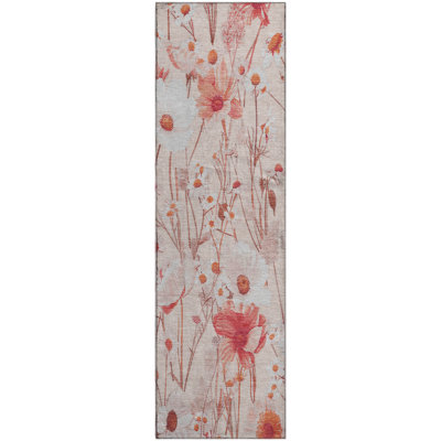 Premium Machine Washable Sykora AMF1500 Floral Rug
