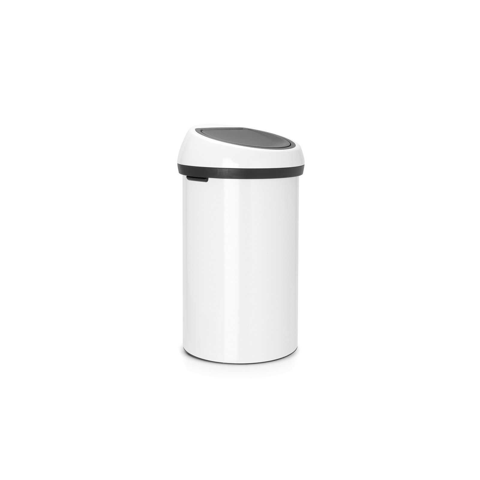 Brabantia Touch Top Trash Can 16 Gallon, White