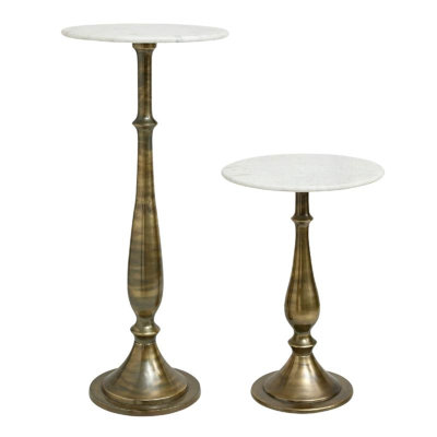 Sonnel Pedestal Side Table Set