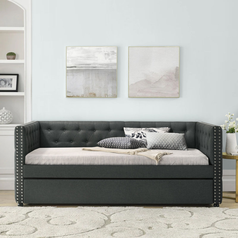 Nyholm Upholstered Daybed, Gray, Full / Double