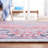 Kingsford Oriental Cotton Blue/Rust Area Rug-1101945643