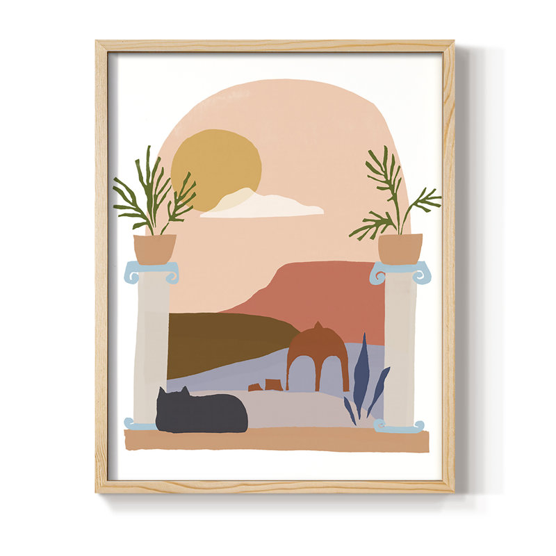 Papier encadré IV, reproduction encadrée - bois massif, H 15 po x l 12 po