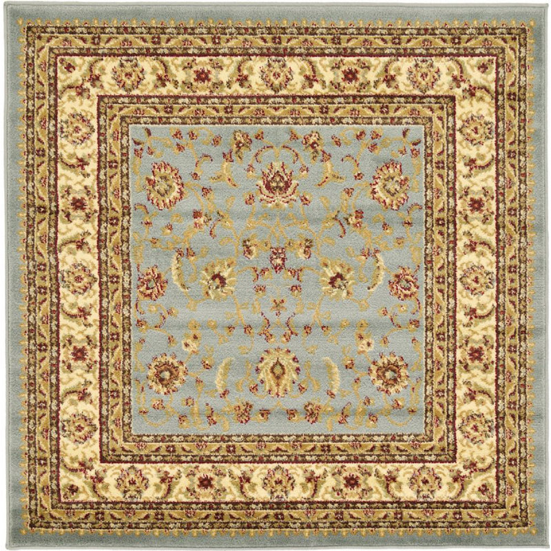 Tapis à motif oriental ciel Odyssey, Carré 8 pi