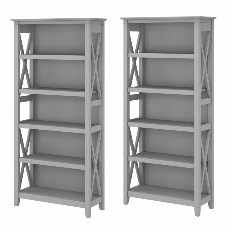 Huckins 66" H x 32" W Standard Bookcase, Cape Cod Gray
