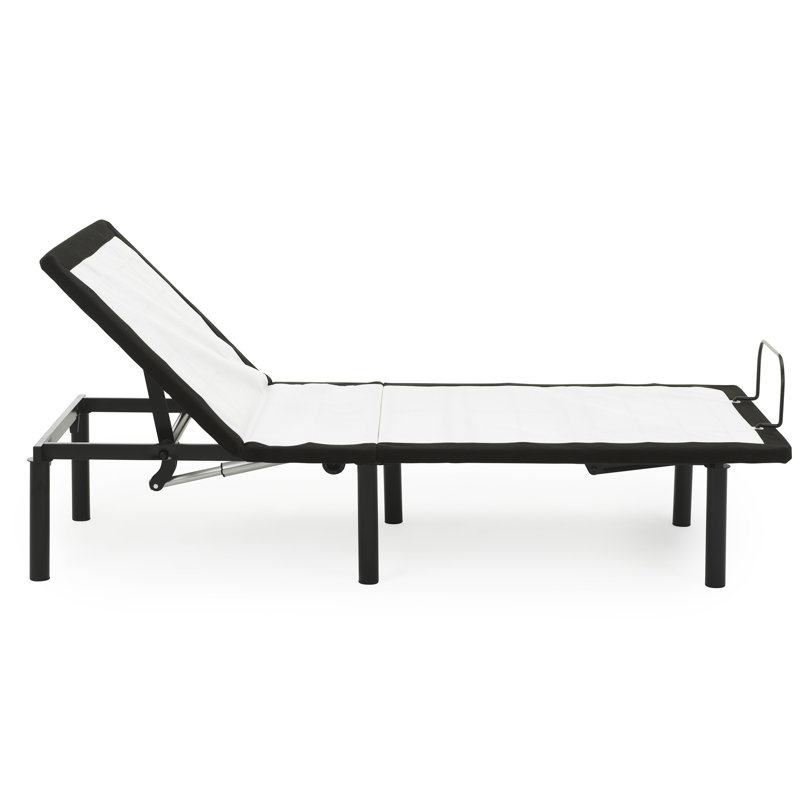 Queen Adjustable Base With Head-Up Functionality In Grey Metal - Improve Comfort And Support Joints Bed Function Metal, Grey, Wired Remote To Enhance Adjustments, Ease Joint Discomfort