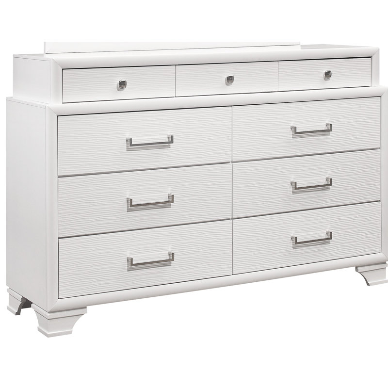 Commode 9 tiroirs Adebayo, Blanc