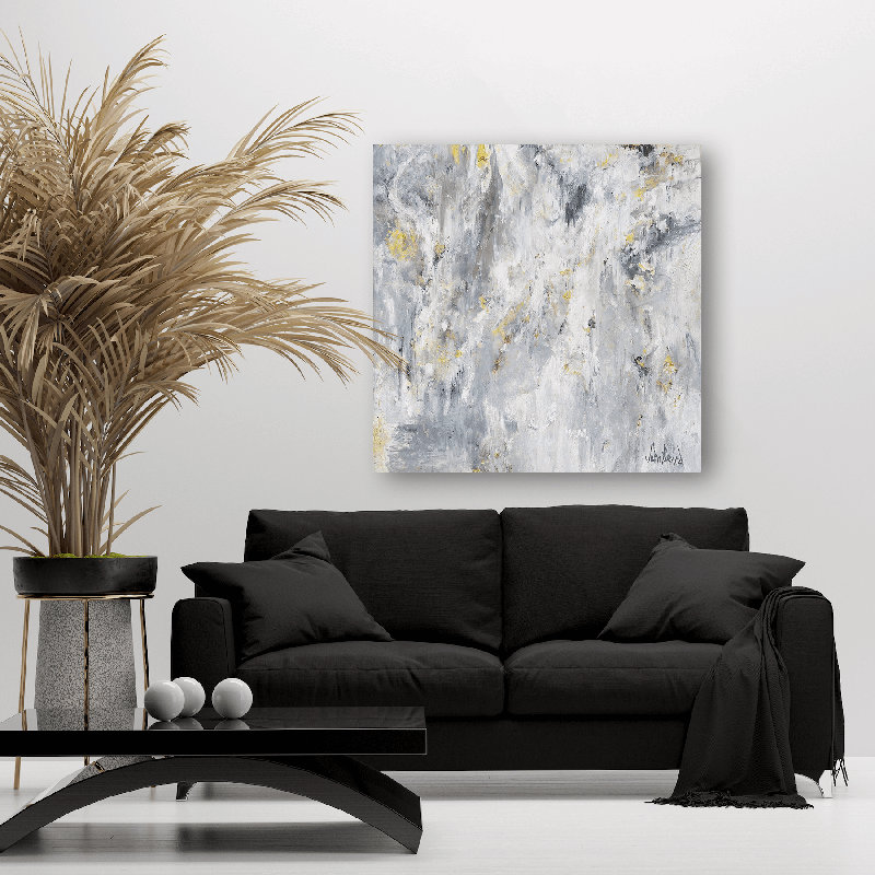 White Platinum - Artist Enhanced Canvas Print, 30" H x 30" W x 1.5" D, Unframed Canvas