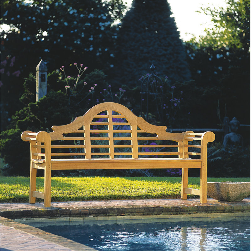 Lutyens Outdoor Teak Bench, Smoke