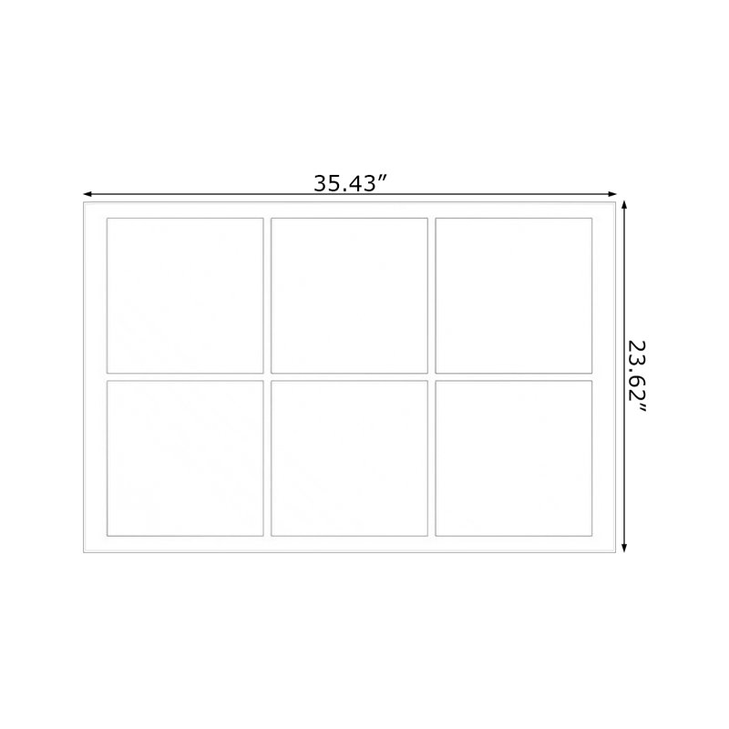 Miroir mural rectangulaire en aluminium, 35.43"W*23.62"H*1.97"D