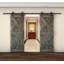 Porte de grange coulissante à panneaux en bois X Series avec trousse de quincaillerie d'installation (DIY) 2 6-80406285-80406288