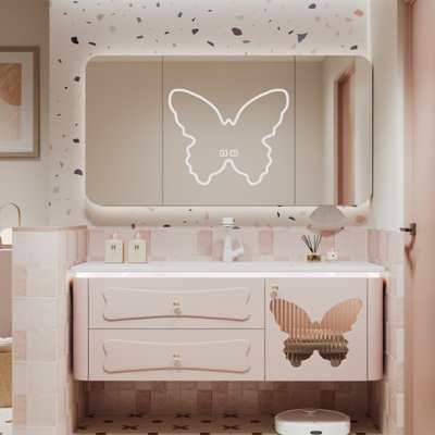 Modern butterfly simple bathroom cabinet