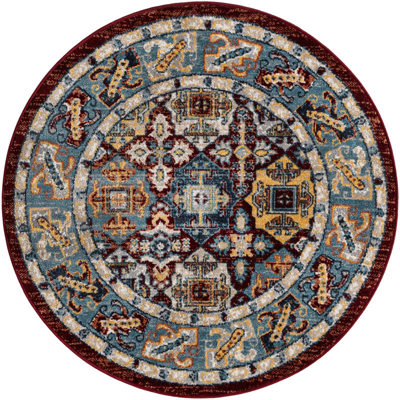 Taslin Rug, Multi, Round 3'3''