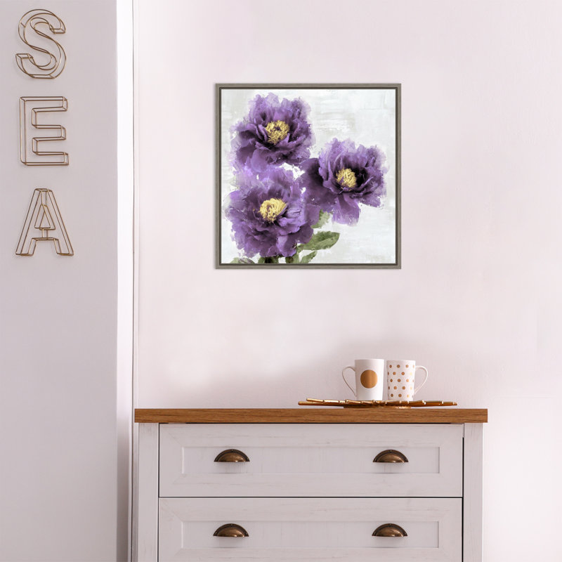 «Purple Bloom I» par Jesse Stevens, reproduction d'art sur toile à cadre flottant